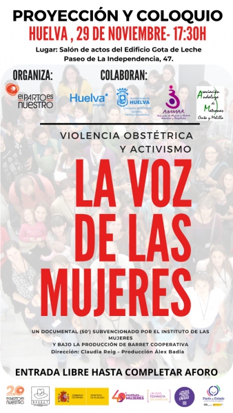 Proyección y coloquio: "La voz de las Mujeres" . Violencia Obstétrica y Activismo