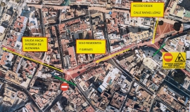 Reabre el tráfico para los vehículos autorizados en las nuevas calles peatonales del centro de Huelva