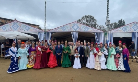 La caseta de El Polvorín, ganadora del Concurso de Decoración de Casetas de la Feria de Otoño y del Caballo